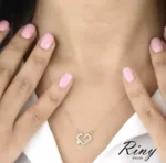 Collier coeur carré – Image 2