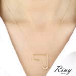 Collier coeur d'océan Or 18K riny