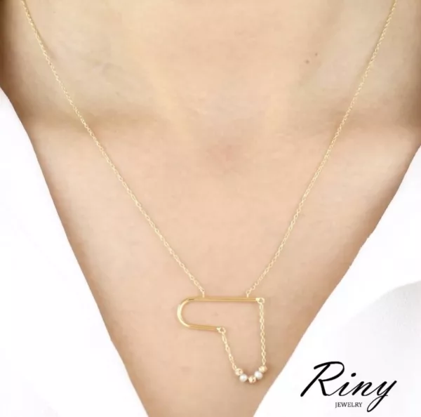 Collier coeur d'océan Or 18K riny