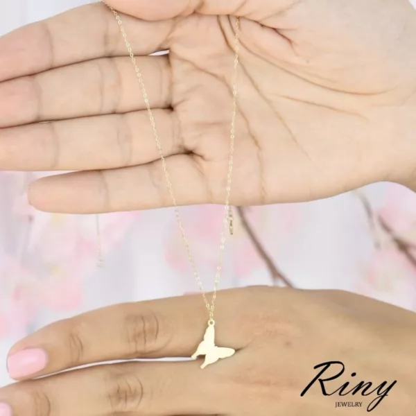 Collier papillon d'or – Image 2