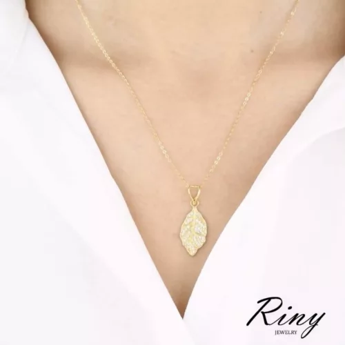 Collier feuille d'arbre