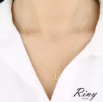 Collier Papillon Gravé riny.ma