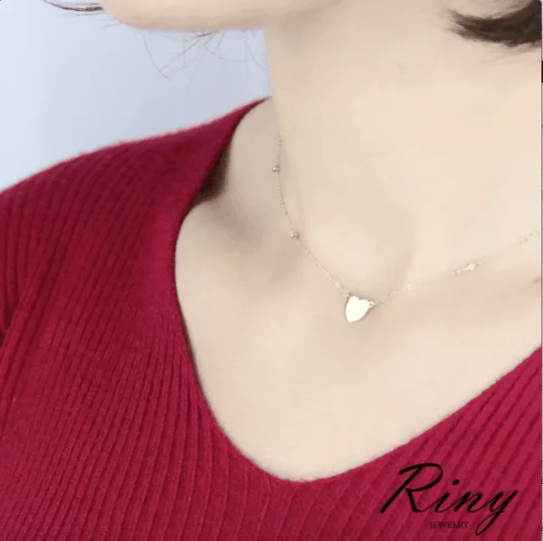 Collier grand coeur – Image 1