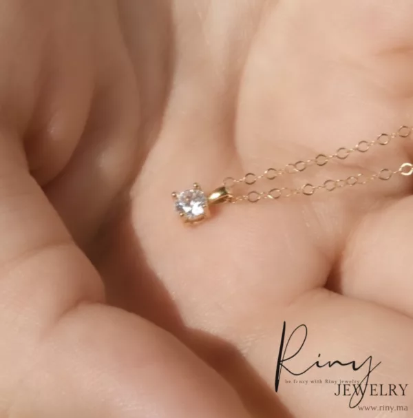 Collier perle blanche – Image 2