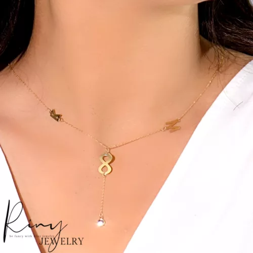 collier Perle infini Lettres riny