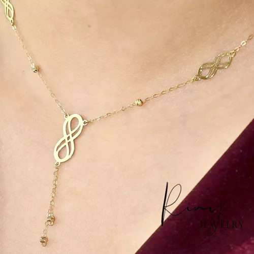 collier "Toi à l'Infini", une pièce d'exception en or véritable 18 carats